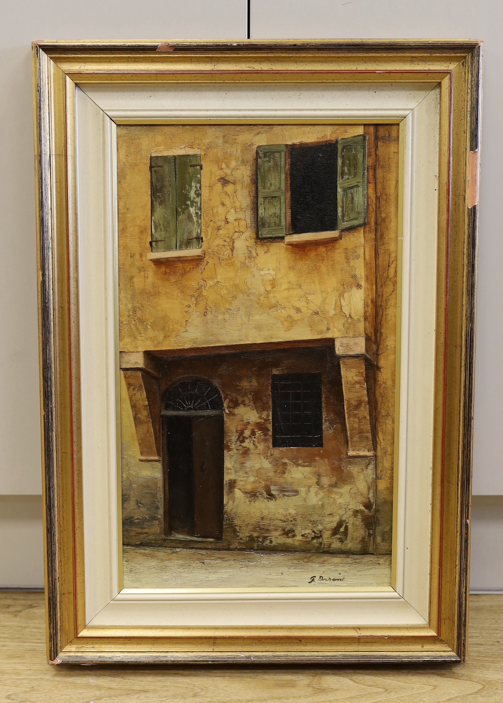 Alberto Orsoni, oil on canvas, 'Via Pietralata, Bologna', signed and inscribed verso, 50 x 30cm